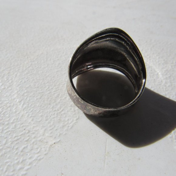 Sterling Silver Modernist Band Ring 7.25 - Picture 4 of 6